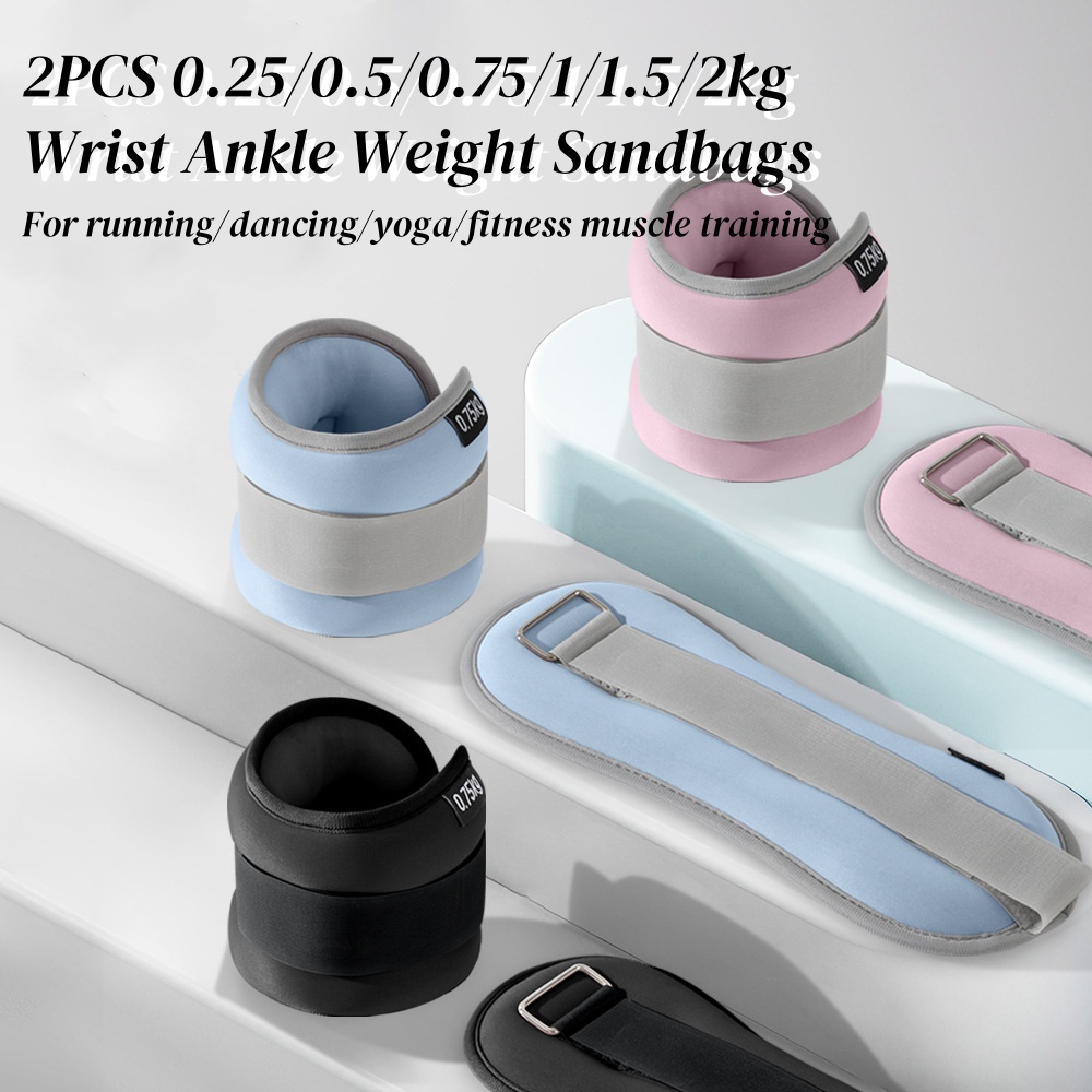 Yoga Sandbag Weight - 2pcs 0.25/0.5/0.75/1/2kg Wrist Ankle Sandbags Portable