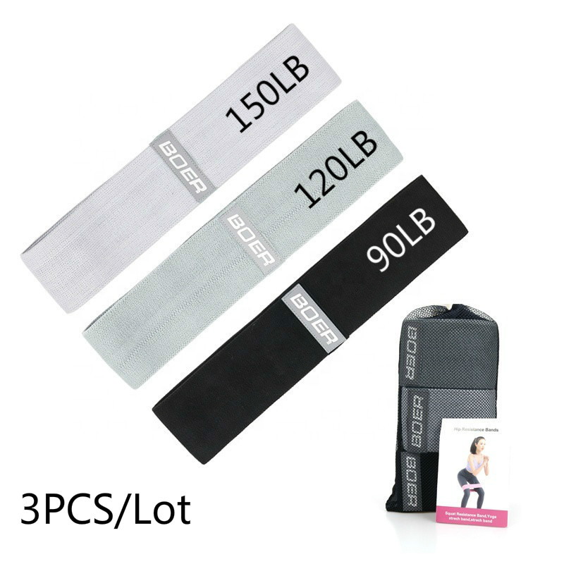 Pilates Yoga Board - 3PCS Women Men Fabric Resistance Bands