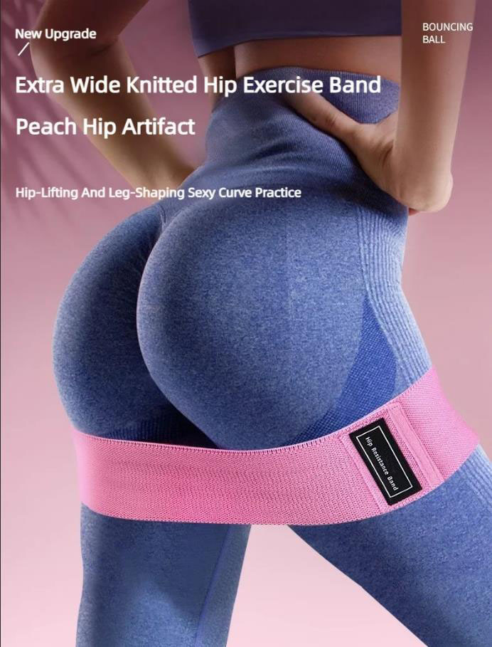 Pilates Yoga Board - 3Pcs Fabric Resistance Hip Booty Bands