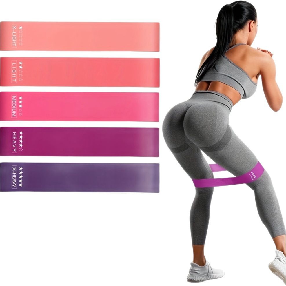 5-Piece Color Resistance Band  - Pilates Yoga Board review and price